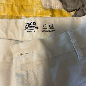 Izod Saltwater Men’s Shorts 34 White